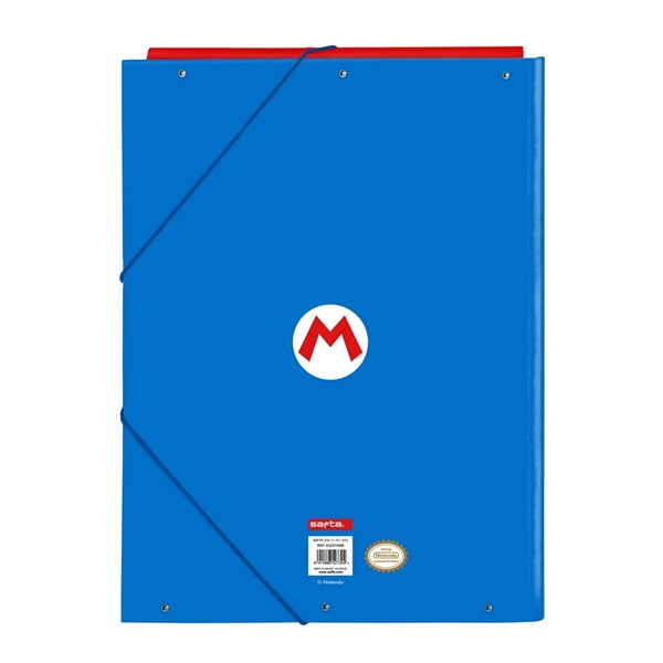 Carpeta Folio 3 Solapas Super Mario "Play"26 x 33,5 x 2,5 cm.