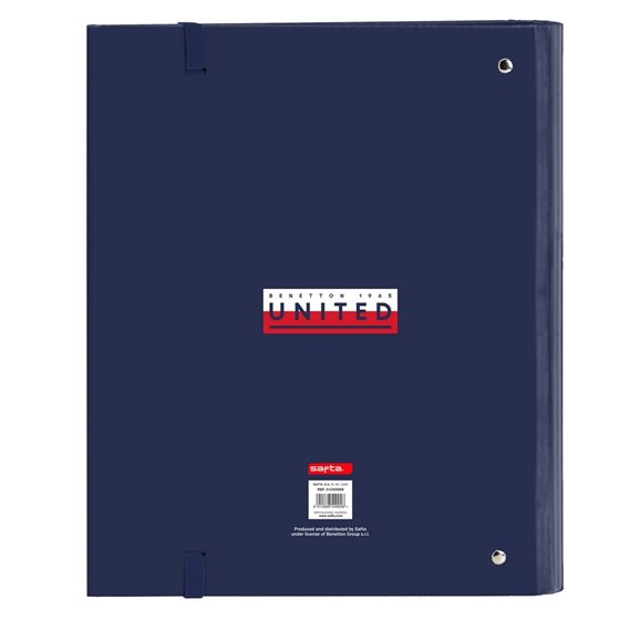 Carpeta 4 Anillas 35Mm Con Recambio Benetton "Varsity"27 x 32 x 3,5 cm.