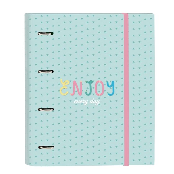 Carpeta 4 Anillas 35Mm Con Recambio Blackfit8 "Enjoy"27 x 32 x 3,5 cm.