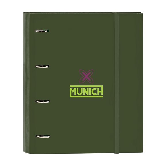 Carpeta 4 Anillas 35Mm Con Recambio Munich "Bright Khaki"27 x 32 x 3,5 cm.