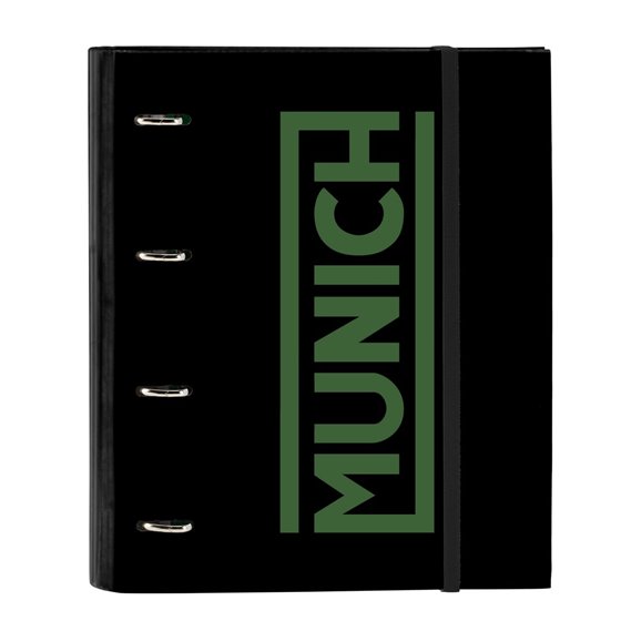 Carpeta 4 Anillas 35Mm Con Recambio Munich "Caviar"27 x 32 x 3,5 cm.