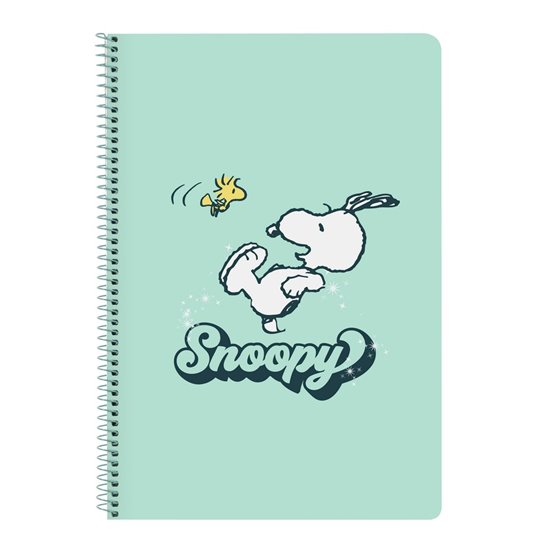 Libreta Folio 80 Hojas Tapas Duras 1Diseño Snoopy "Groovy"21,5 x 31 cm.