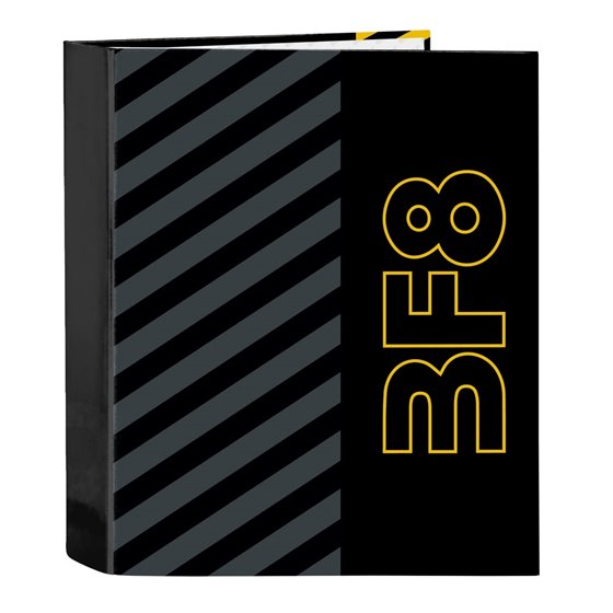 Carpeta Folio 4 Anillas 35Mm Lomo Ancho Blackfit8 "Zone"27 x 33 x 6 cm.