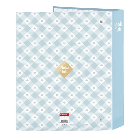 Carpeta Folio 4 Anillas 35Mm Lomo Ancho Glowlab "Cisnes"27 x 33 x 6 cm.