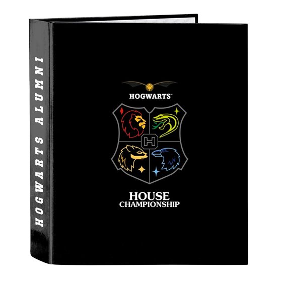Carpeta Folio 4 Anillas 35Mm Lomo Ancho Harry Potter "House Of Champions"27 x 33 x 6 cm.
