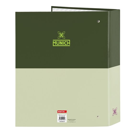 Carpeta Folio 4 Anillas 35Mm Lomo Ancho Munich "Bright Khaki"27 x 33 x 6 cm.