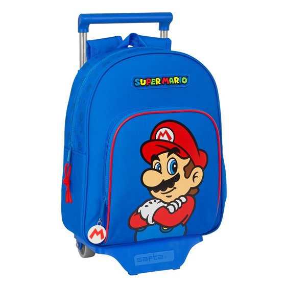 Mochila Con Carro 705 Super Mario "Play"28 x 34 x 10 cm.