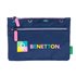 Portatodo Gde. 2 Cremalleras Benetton "Cool"23 x 16 x 3 cm.