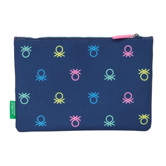 Portatodo Gde. 2 Cremalleras Benetton "Cool"23 x 16 x 3 cm.