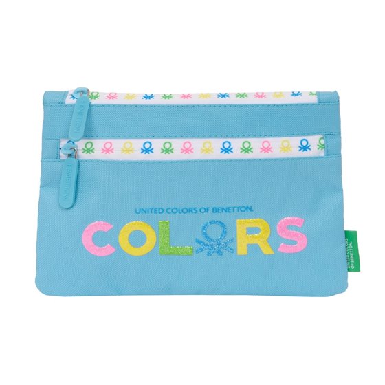 Portatodo Gde. 2 Cremalleras Benetton "Spring"23 x 16 x 3 cm.