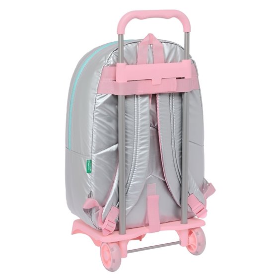 Mochila Con Carro 905 Benetton "Silver"30 x 46 x 14 cm.