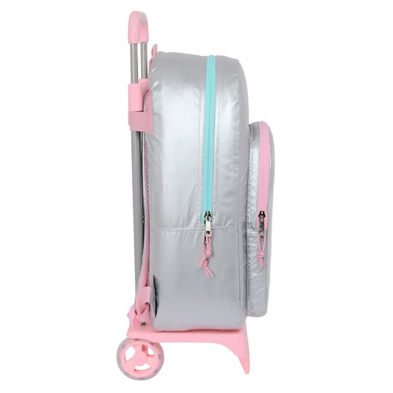 Mochila Con Carro 905 Benetton "Silver"30 x 46 x 14 cm.