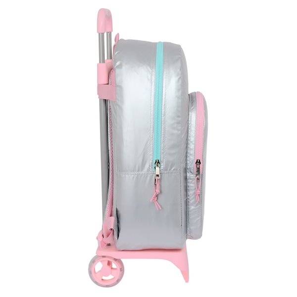 Mochila Con Carro 905 Benetton "Silver"30 x 46 x 14 cm.