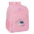 Mochila Adaptable A Carro Reciclado Glowlab Kids "Sweet Home"33 x 42 x 14 cm.