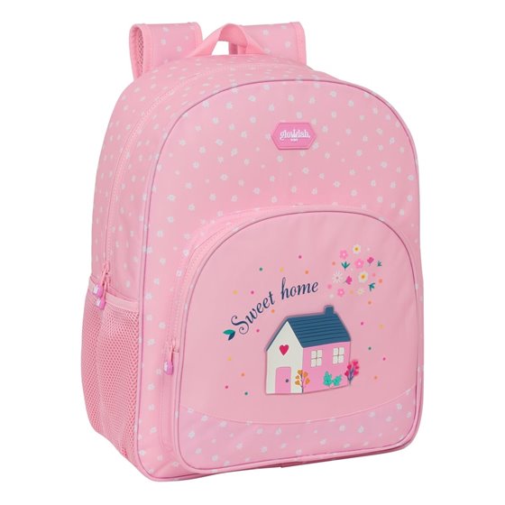 Mochila Adaptable A Carro Reciclado Glowlab Kids "Sweet Home"33 x 42 x 14 cm.