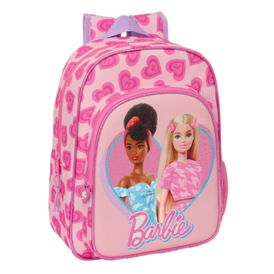 Mochila Infantil Adaptable A Carro Barbie "Love"26 x 34 x 11 cm.