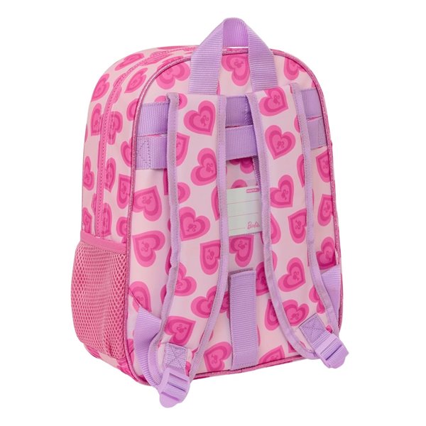Mochila Infantil Adaptable A Carro Barbie "Love"26 x 34 x 11 cm.