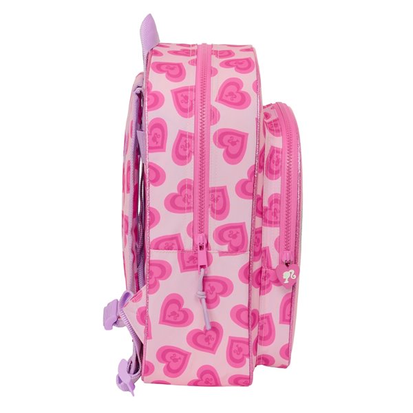 Mochila Infantil Adaptable A Carro Barbie "Love"26 x 34 x 11 cm.