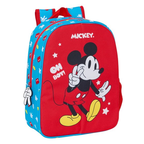 Mochila Infantil Adaptable A Carro Front-Inter Mickey Mouse "Fantastic"26 x 34 x 11 cm.