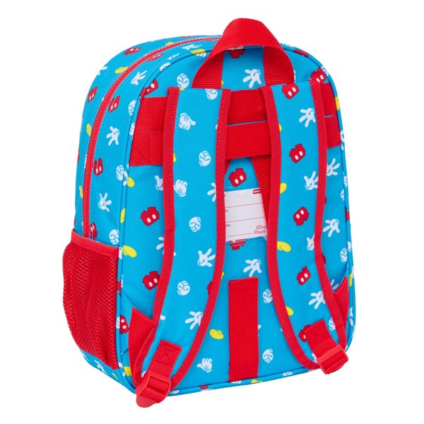 Mochila Infantil Adaptable A Carro Front-Inter Mickey Mouse "Fantastic"26 x 34 x 11 cm.