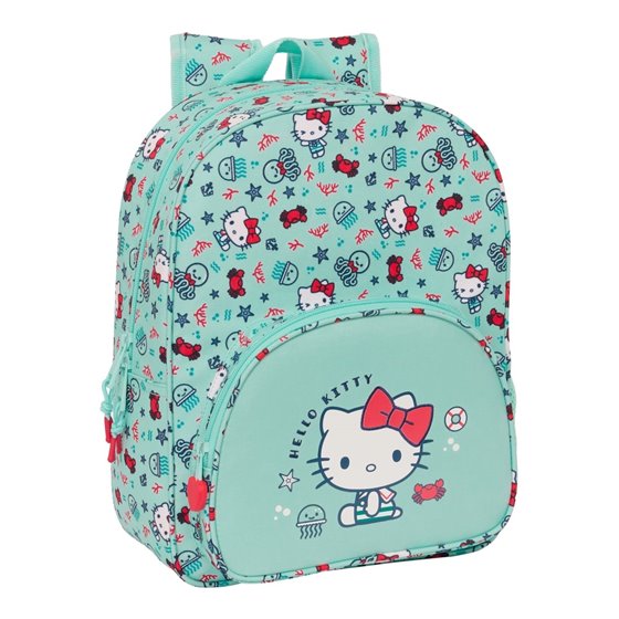 Mochila Infantil Adaptable A Carro Hello Kitty "Sea Lovers"26 x 34 x 11 cm.