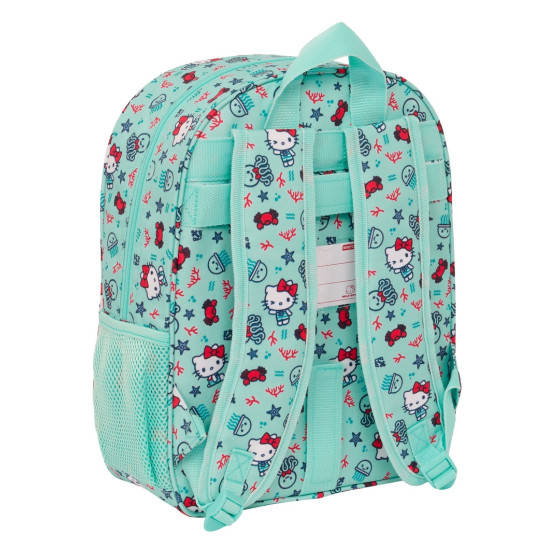 Mochila Infantil Adaptable A Carro Hello Kitty "Sea Lovers"26 x 34 x 11 cm.