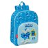 Mochila Infantil Adaptable A Carro Los Pitufos26 x 34 x 11 cm.