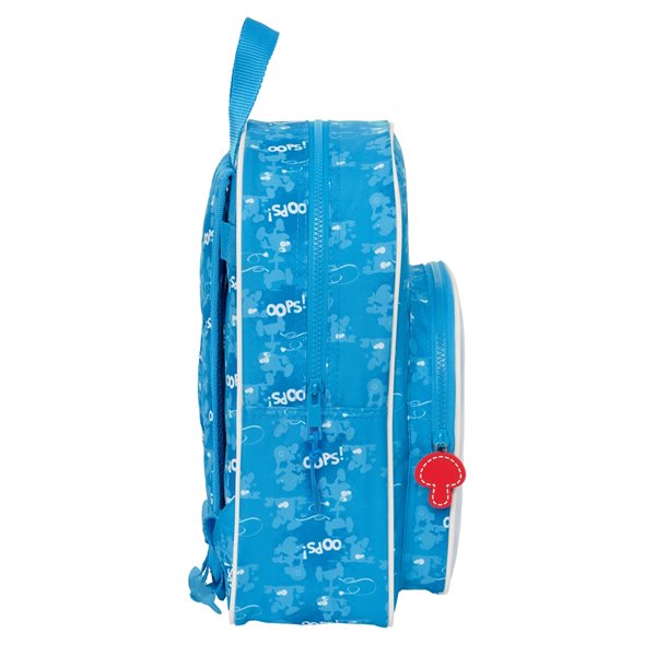 Mochila Infantil Adaptable A Carro Los Pitufos26 x 34 x 11 cm.