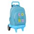Mochila Grande Con Ruedas Compact Evolution Extraible Benetton "Spring"33 x 45 x 22 cm.