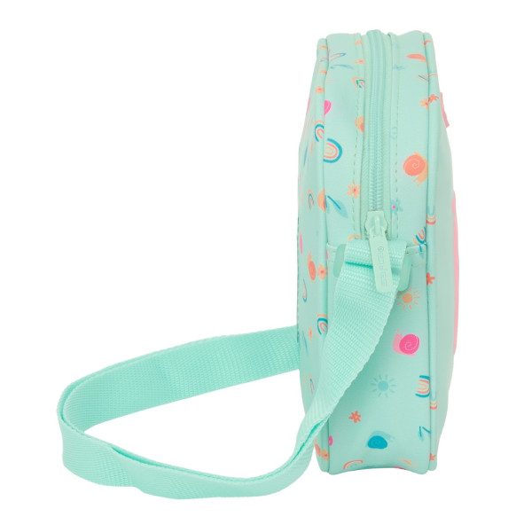 Bolsito Bandolera Fácil Limpieza Safta Preescolar "Caracol"16 x 18 x 4 cm.