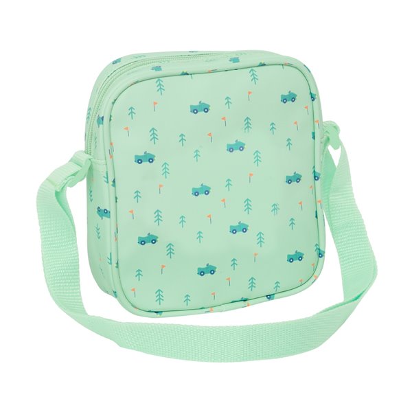 Bolsito Bandolera Fácil Limpieza Safta Preescolar "Coches"16 x 18 x 4 cm.