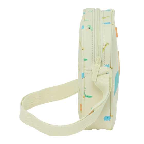 Bolsito Bandolera Fácil Limpieza Safta Preescolar "Selva"16 x 18 x 4 cm.