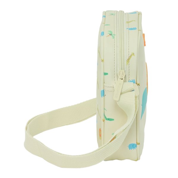 Bolsito Bandolera Fácil Limpieza Safta Preescolar "Selva"16 x 18 x 4 cm.
