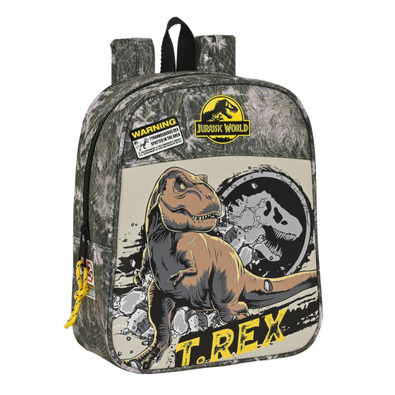 Mochila Guarderia Adaptable A Carro Jurassic World "Warning"22 x 27 x 10 cm.
