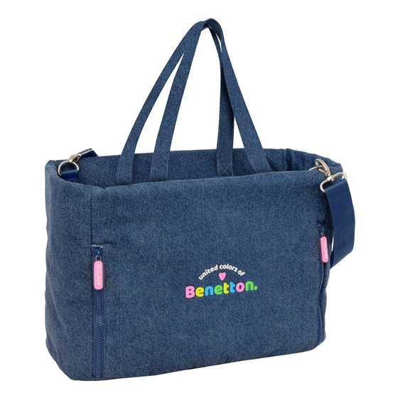 Bolso Con Bolsillo Para Portatil 14,1'' Benetton "Denim"40 x 31 x 17 cm.