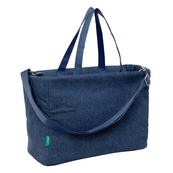 Bolso Con Bolsillo Para Portatil 14,1'' Benetton "Denim"40 x 31 x 17 cm.