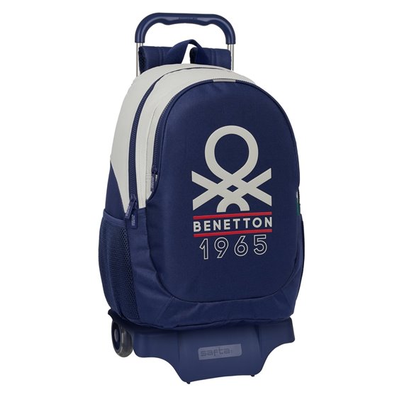 Mochila Con Carro 905 Benetton "Varsity"32 x 44 x 16 cm.