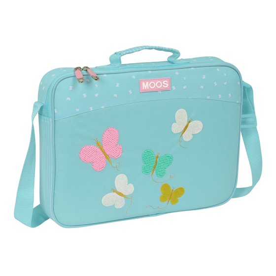 Cartera Extraescolares Reciclado Moos "Butterflies"38 x 28 x 6 cm.