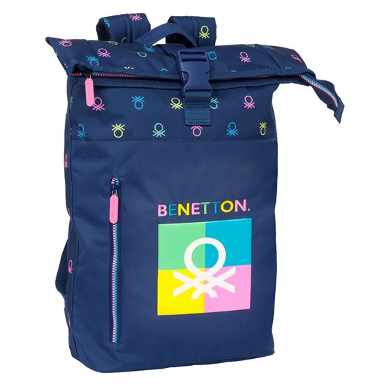 Mochila Solapa Para Portatil 15,6'' Benetton "Cool"28 x 42 x 13 cm.