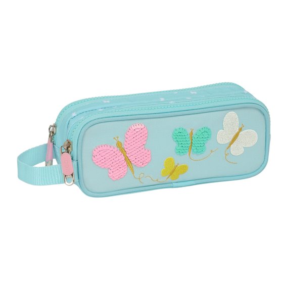 Portatodo Doble Reciclado Moos "Butterflies"21 x 8 x 6 cm.