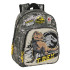 Mochila Infantil Adaptable A Carro Jurassic World "Warning"27 x 33 x 10 cm.