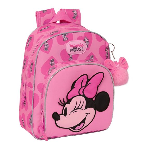 Mochila Infantil Adaptable A Carro Minnie Mouse "Loving"28 x 34 x 10 cm.
