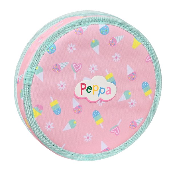 Plumier Redondo 18 Piezas Peppa Pig "Ice Cream"21 x 3,5 cm.