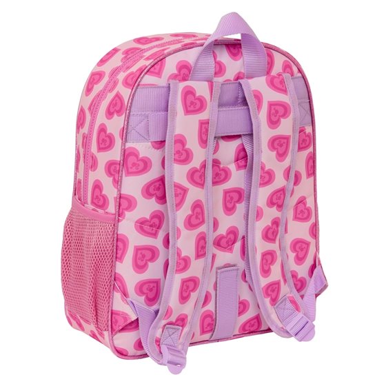 Mochila Junior Adaptable A Carro Barbie "Love"32 x 38 x 12 cm.