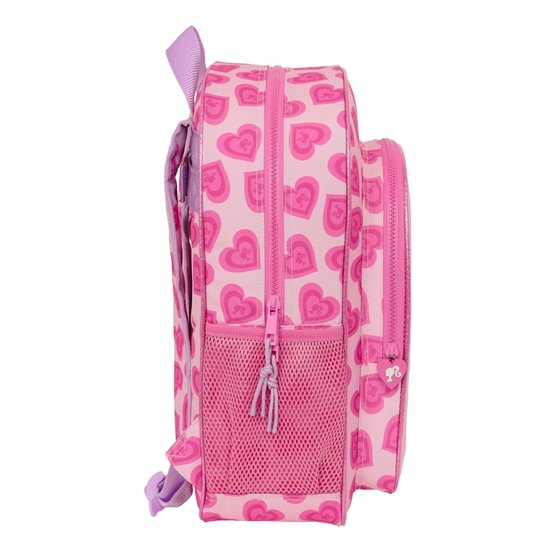 Mochila Junior Adaptable A Carro Barbie "Love"32 x 38 x 12 cm.
