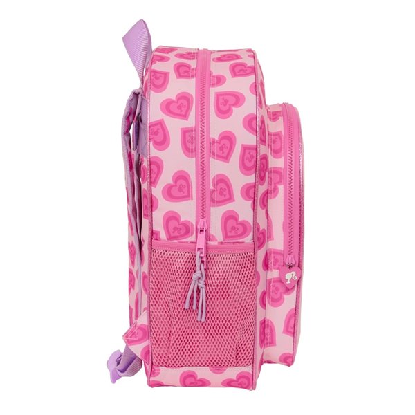 Mochila Junior Adaptable A Carro Barbie "Love"32 x 38 x 12 cm.