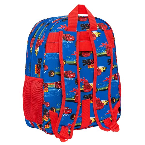 Mochila Junior Adaptable A Carro Cars "Race Ready"32 x 38 x 12 cm.