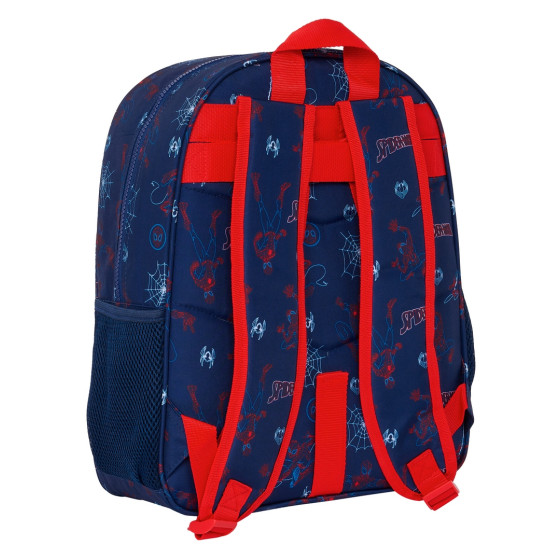 Mochila Junior Adaptable A Carro Spider-Man "Neon"32 x 38 x 12 cm.
