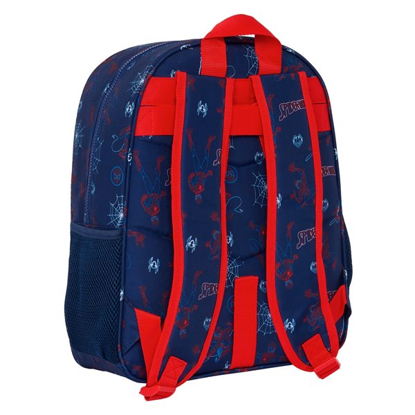Mochila Junior Adaptable A Carro Spider-Man "Neon"32 x 38 x 12 cm.