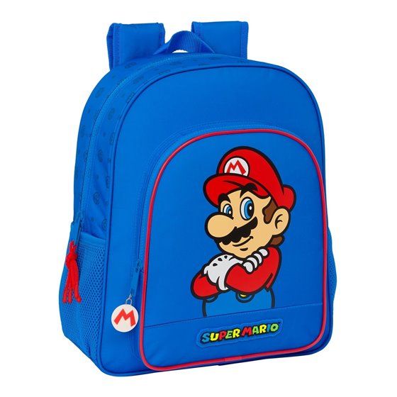 Mochila Junior Adaptable A Carro Super Mario "Play"32 x 38 x 12 cm.